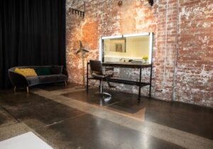 Soundproof film studio in Footscray's iconic Cotton Mills. Features green screen & full kitchen for food photography.